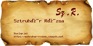 Sztruhár Rózsa névjegykártya